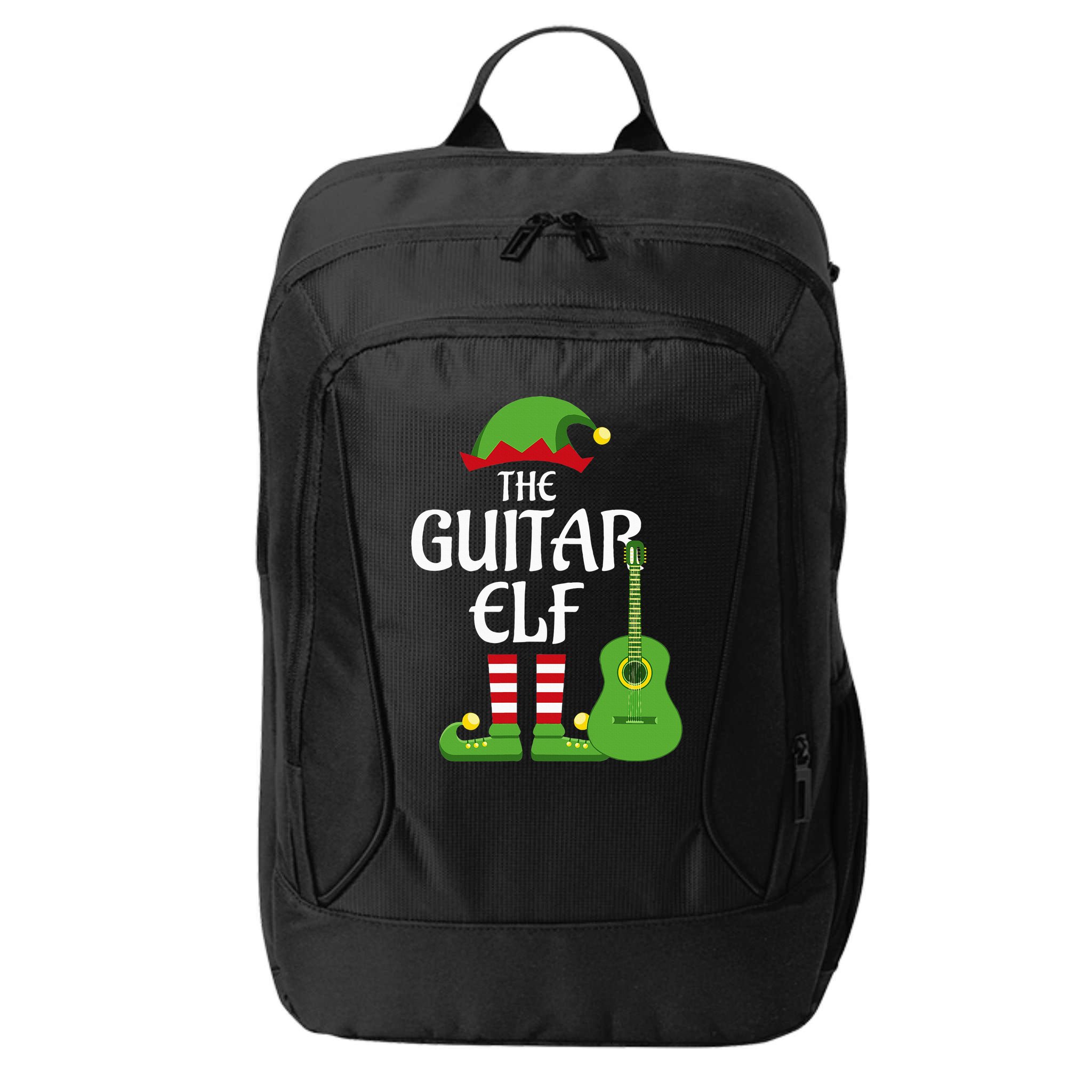 Guitar Elf Family Matching Group Christmas City Backpack