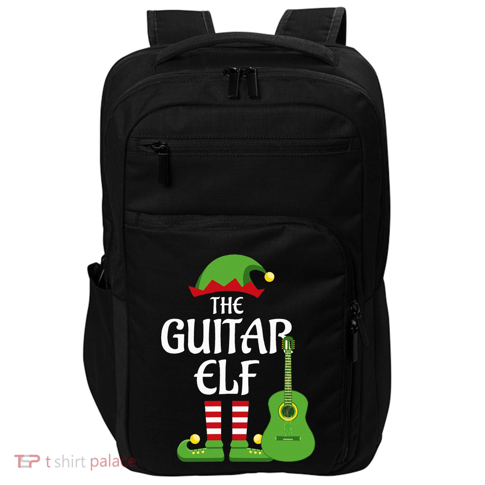 Guitar Elf Family Matching Group Christmas Impact Tech Backpack