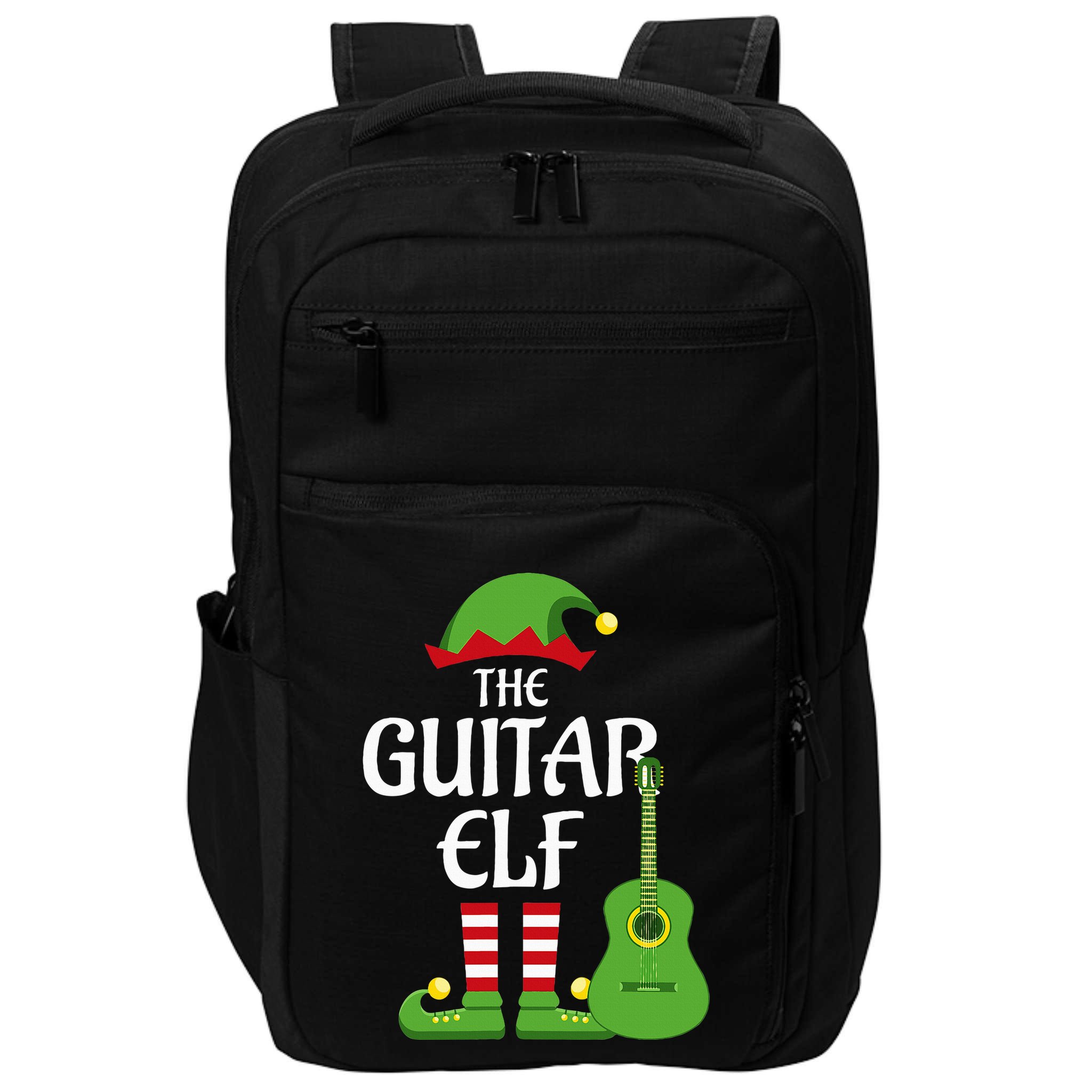 Guitar Elf Family Matching Group Christmas Impact Tech Backpack