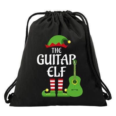Guitar Elf Family Matching Group Christmas Drawstring Bag
