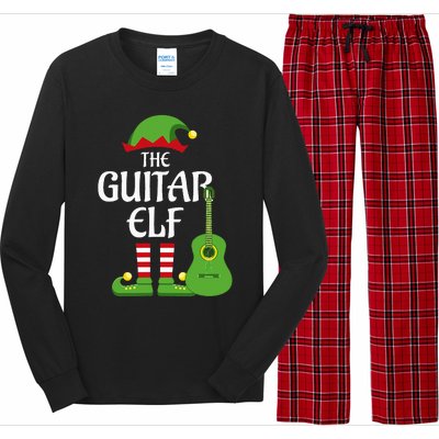 Guitar Elf Family Matching Group Christmas Long Sleeve Pajama Set