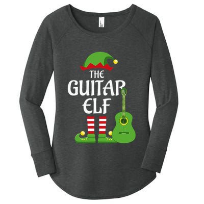 Guitar Elf Family Matching Group Christmas Women's Perfect Tri Tunic Long Sleeve Shirt