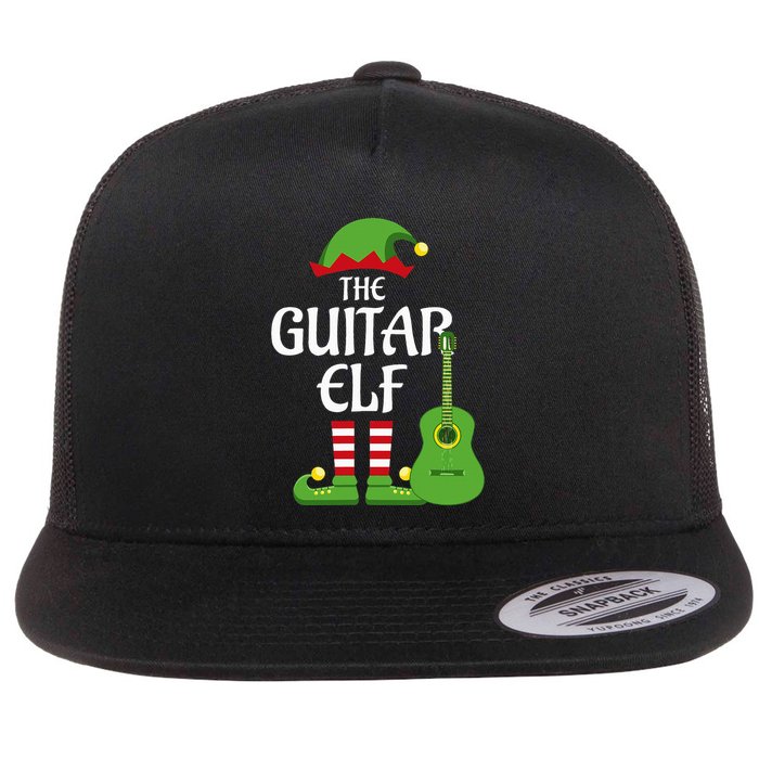 Guitar Elf Family Matching Group Christmas Flatbill Hat