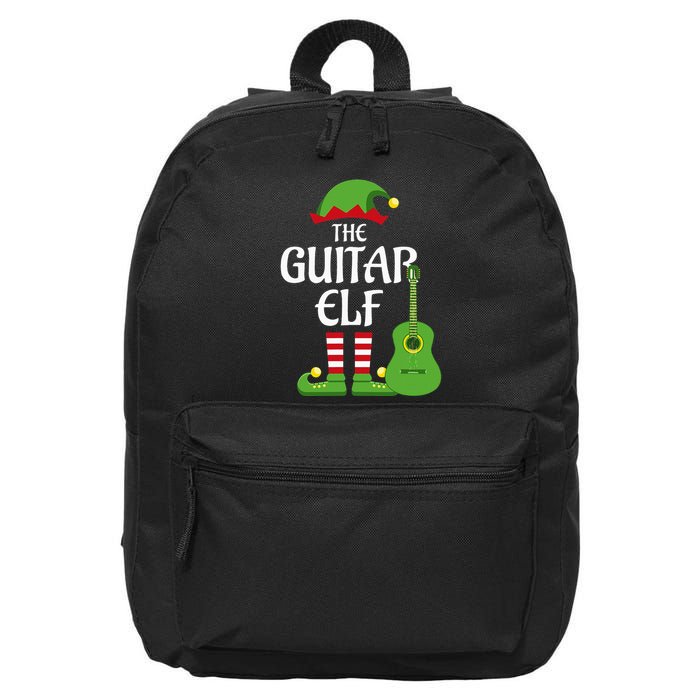 Guitar Elf Family Matching Group Christmas 16 in Basic Backpack