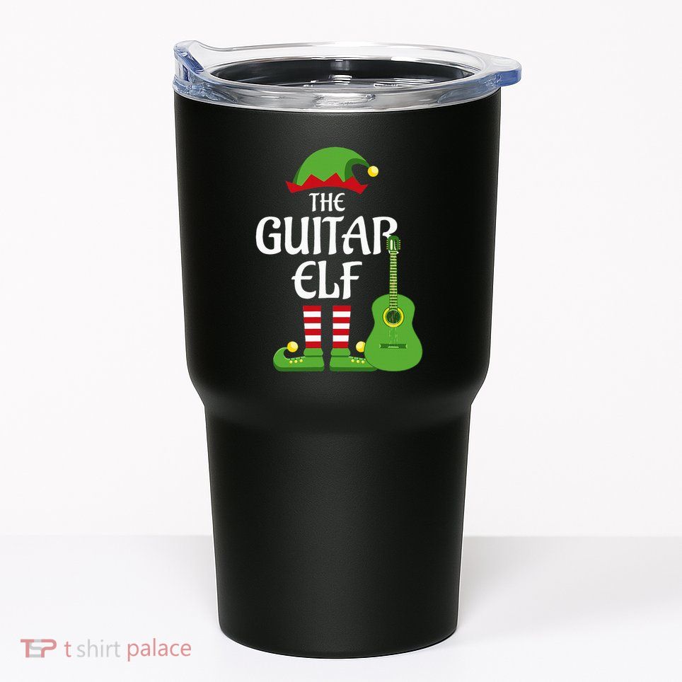 Guitar Elf Family Matching Group Christmas Tumbler