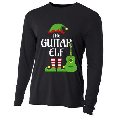 Guitar Elf Family Matching Group Christmas Cooling Performance Long Sleeve Crew