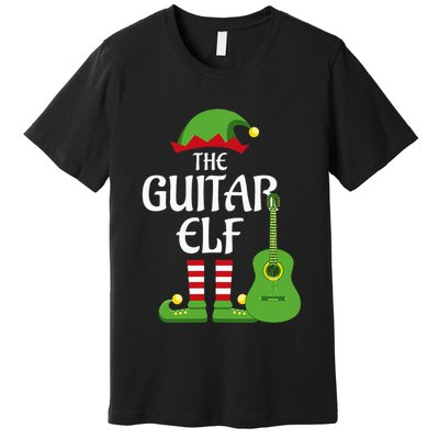Guitar Elf Family Matching Group Christmas Premium T-Shirt