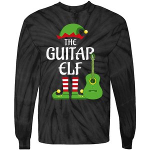 Guitar Elf Family Matching Group Christmas Tie-Dye Long Sleeve Shirt