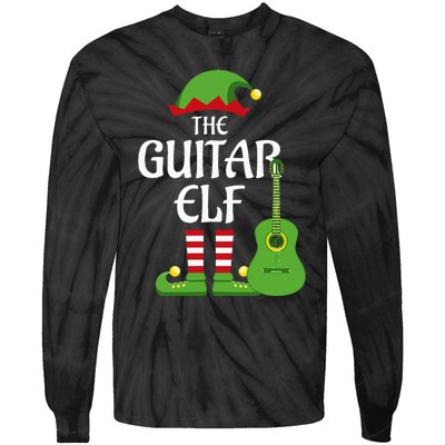 Guitar Elf Family Matching Group Christmas Tie-Dye Long Sleeve Shirt