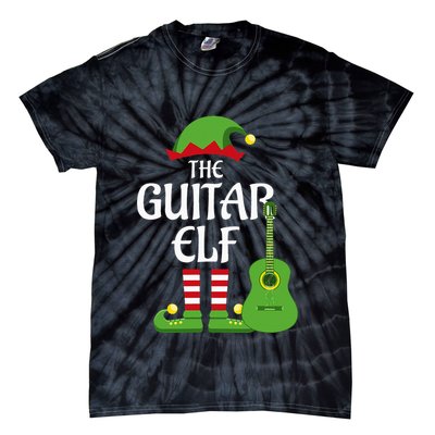 Guitar Elf Family Matching Group Christmas Tie-Dye T-Shirt