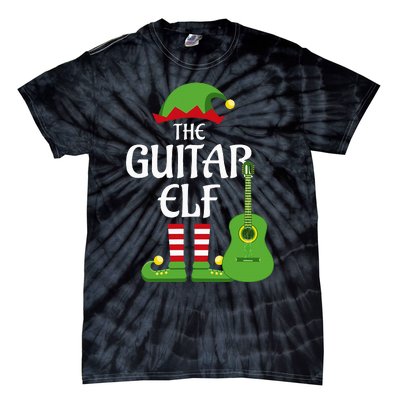 Guitar Elf Family Matching Group Christmas Tie-Dye T-Shirt