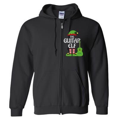 Guitar Elf Family Matching Group Christmas Full Zip Hoodie