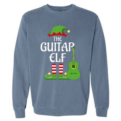 Guitar Elf Family Matching Group Christmas Garment-Dyed Sweatshirt