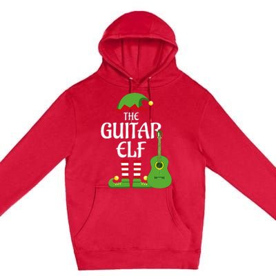 Guitar Elf Family Matching Group Christmas Premium Pullover Hoodie