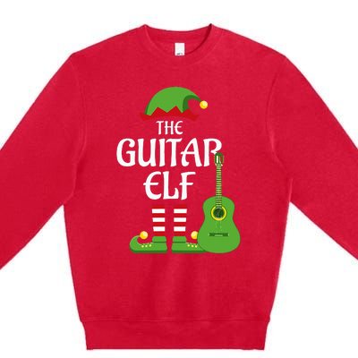 Guitar Elf Family Matching Group Christmas Premium Crewneck Sweatshirt