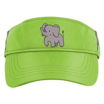 Grey Elephant For Elephant Fans And Mammoth Friends Gift Adult Drive Performance Visor