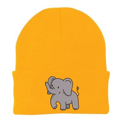 Grey Elephant For Elephant Fans And Mammoth Friends Gift Knit Cap Winter Beanie