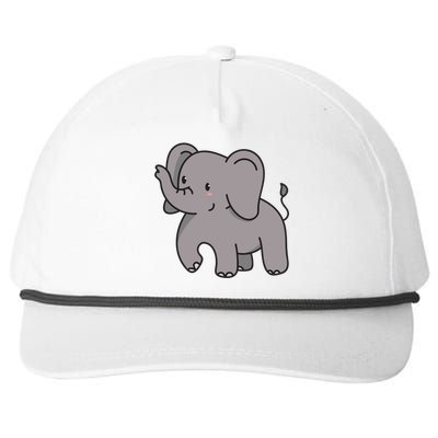 Grey Elephant For Elephant Fans And Mammoth Friends Gift Snapback Five-Panel Rope Hat