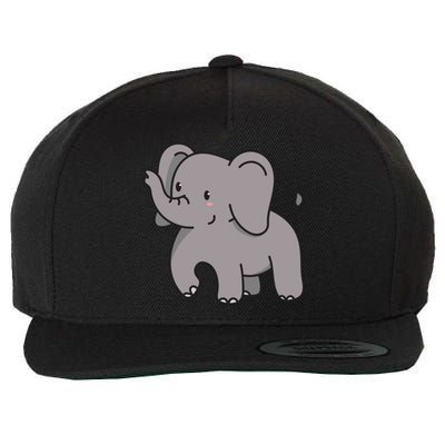 Grey Elephant For Elephant Fans And Mammoth Friends Gift Wool Snapback Cap