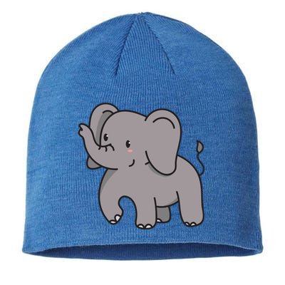 Grey Elephant For Elephant Fans And Mammoth Friends Gift Sustainable Beanie