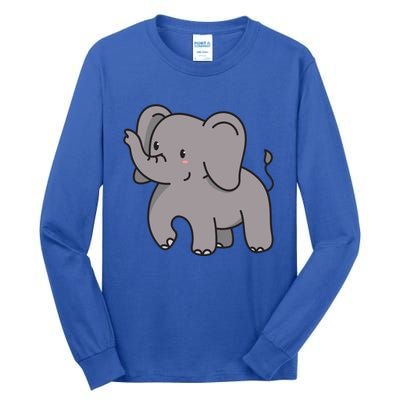 Grey Elephant For Elephant Fans And Mammoth Friends Gift Tall Long Sleeve T-Shirt