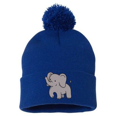 Grey Elephant For Elephant Fans And Mammoth Friends Gift Pom Pom 12in Knit Beanie