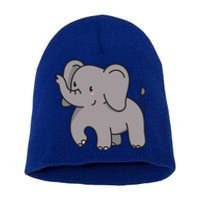 Grey Elephant For Elephant Fans And Mammoth Friends Gift Short Acrylic Beanie