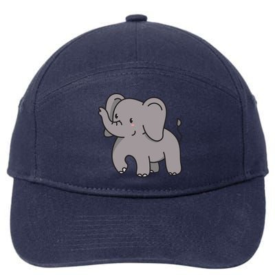 Grey Elephant For Elephant Fans And Mammoth Friends Gift 7-Panel Snapback Hat