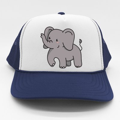 Grey Elephant For Elephant Fans And Mammoth Friends Gift Trucker Hat