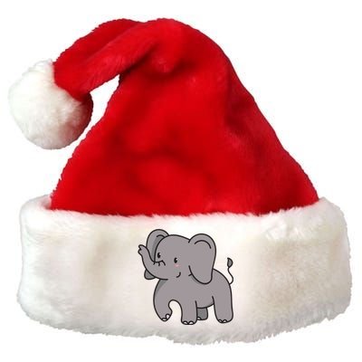 Grey Elephant For Elephant Fans And Mammoth Friends Gift Premium Christmas Santa Hat