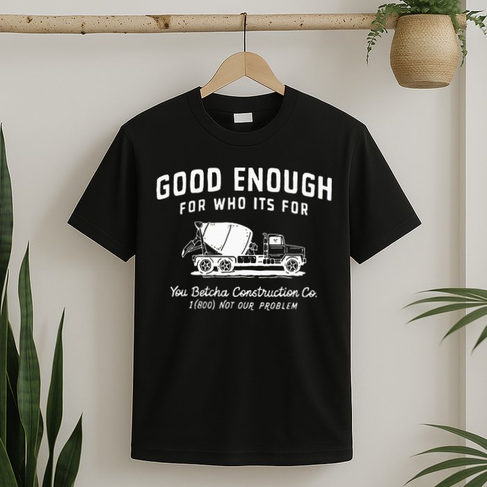Good Enough For Who ItS For You Betcha Construction T-Shirt