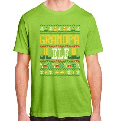 Grandpa Elf Funny Christmas Ugly Xmas Vintage Gift Adult ChromaSoft Performance T-Shirt