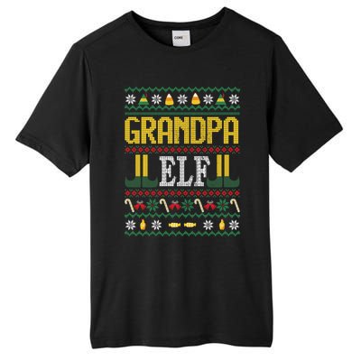 Grandpa Elf Funny Christmas Ugly Xmas Vintage Gift Tall Fusion ChromaSoft Performance T-Shirt