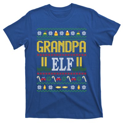 Grandpa Elf Funny Christmas Ugly Xmas Vintage Gift T-Shirt