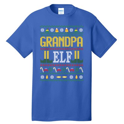 Grandpa Elf Funny Christmas Ugly Xmas Vintage Gift Tall T-Shirt