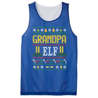 Grandpa Elf Funny Christmas Ugly Xmas Vintage Gift Mesh Reversible Basketball Jersey Tank