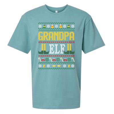 Grandpa Elf Funny Christmas Ugly Xmas Vintage Gift Sueded Cloud Jersey T-Shirt