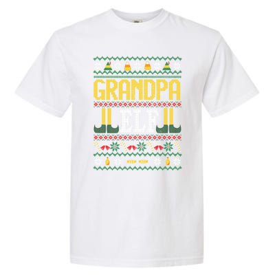 Grandpa Elf Funny Christmas Ugly Xmas Vintage Gift Garment-Dyed Heavyweight T-Shirt