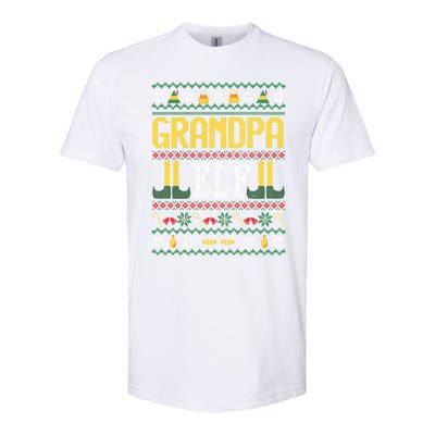 Grandpa Elf Funny Christmas Ugly Xmas Vintage Gift Softstyle CVC T-Shirt