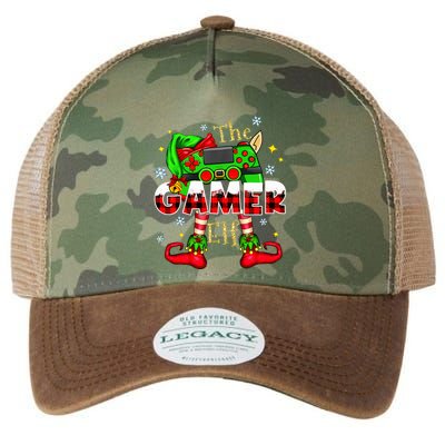 Gamer Elf Family Matching Group Christmas Video Game Xmas  Legacy Tie Dye Trucker Hat