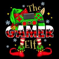 Gamer Elf Family Matching Group Christmas Video Game Xmas  Flatbill Hat