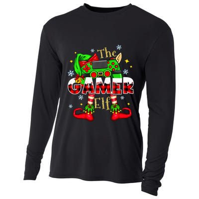 Gamer Elf Family Matching Group Christmas Video Game Xmas  Cooling Performance Long Sleeve Crew