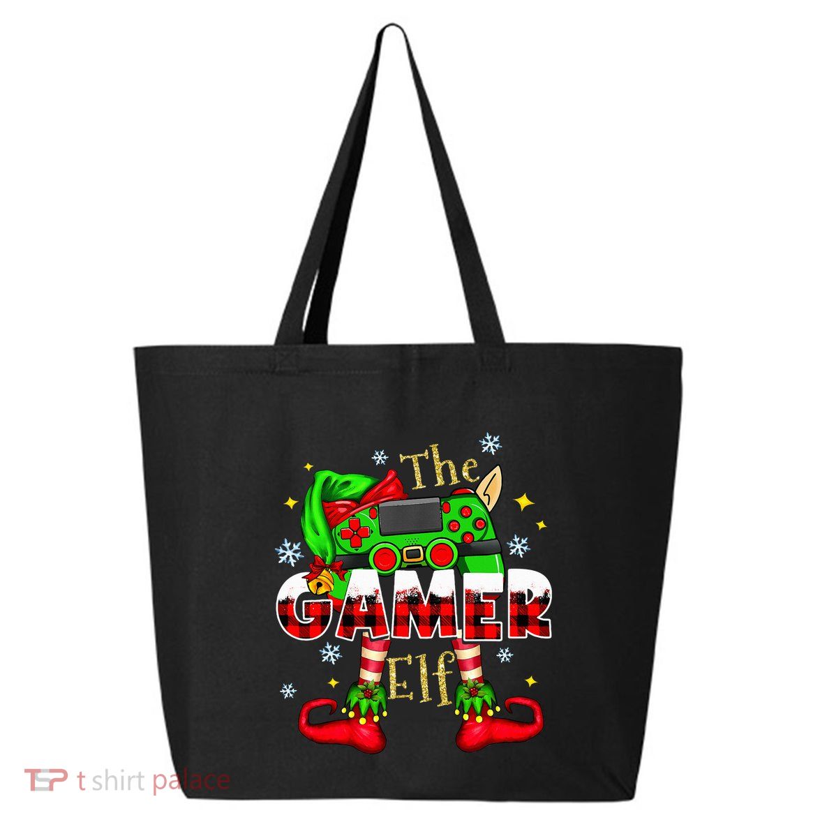 Gamer Elf Family Matching Group Christmas Video Game Xmas  25L Jumbo Tote