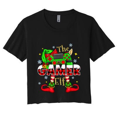 Gamer Elf Family Matching Group Christmas Video Game Xmas  Crop Top
