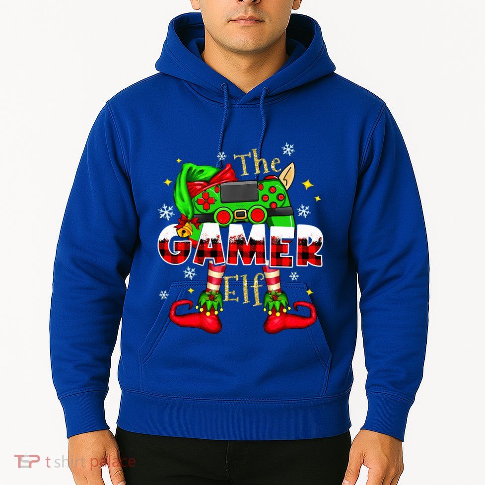 Gamer Elf Family Matching Group Christmas Video Game Xmas  Hoodie
