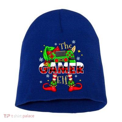 Gamer Elf Family Matching Group Christmas Video Game Xmas  Short Acrylic Beanie