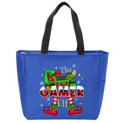 Gamer Elf Family Matching Group Christmas Video Game Xmas  Zip Tote Bag