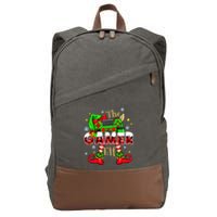 Gamer Elf Family Matching Group Christmas Video Game Xmas  Cotton Canvas Backpack