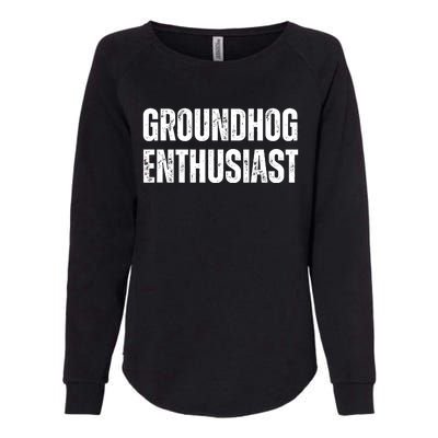 Groundhog Enthusiast Womens California Wash Sweatshirt