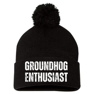 Groundhog Enthusiast Pom Pom 12in Knit Beanie